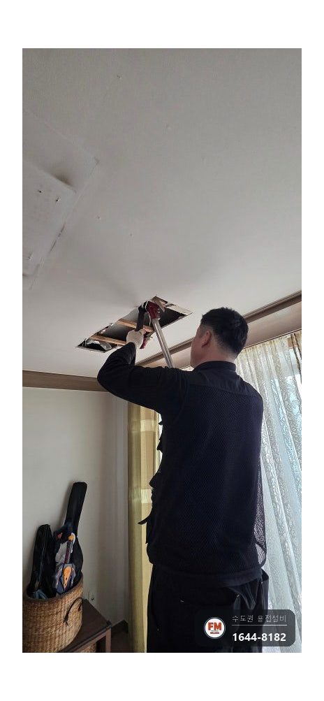 SP배관누수 세대 천장 SU파이프 링직(너트로 조여 잇는 동관 부속) 소켓 체결 보수 시공 사진 13
