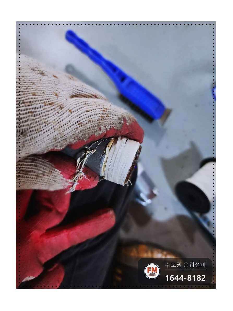 부속교체 주차장 소방배관 T부속 나사식 알곤보수 시공 사진 5