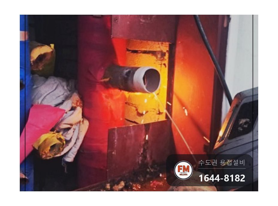 소화전함 녹스케일 니플 접합 앵글밸브 교체 보수 시공 사진 1