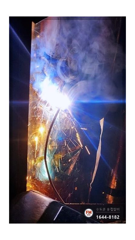 옥내소화전 나사산 니플 거울용접 용입조절 보수 시공 사진 9