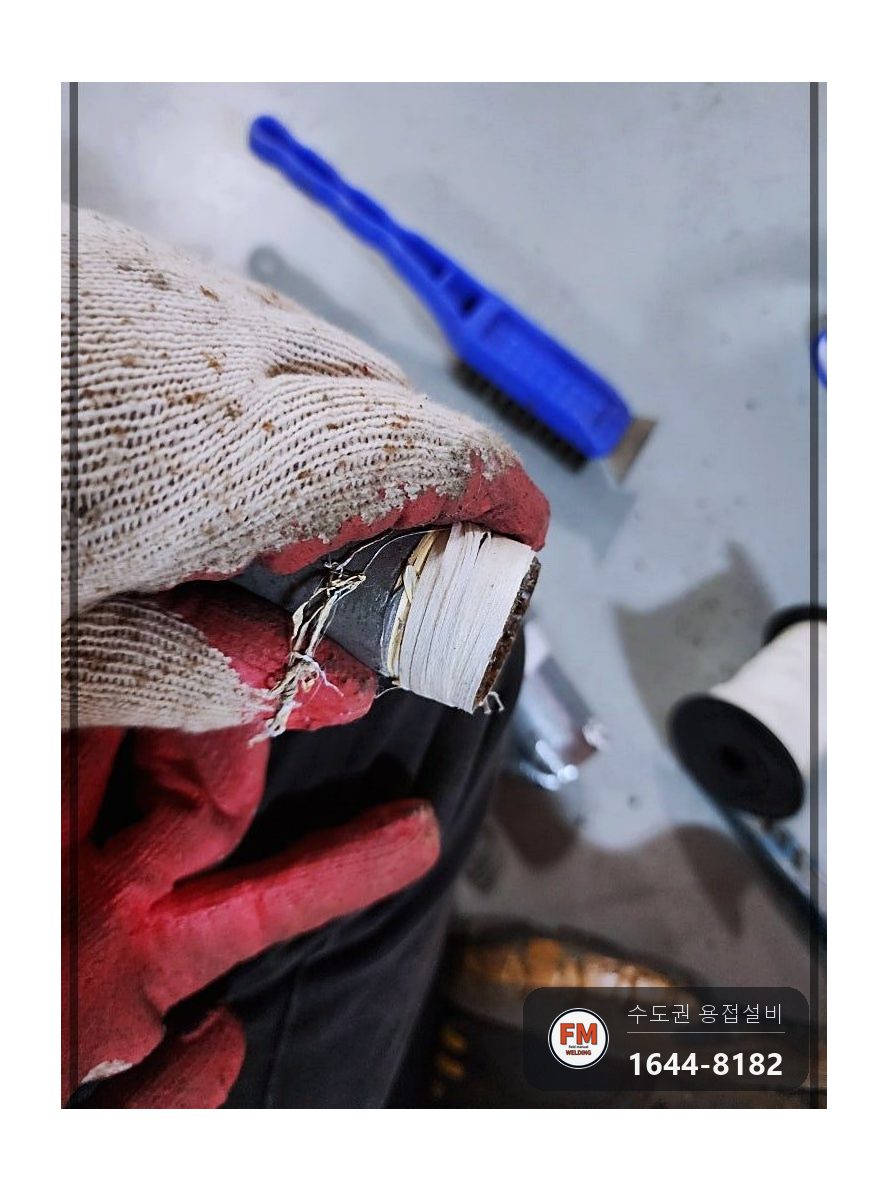 주차장 SP소방배관 가지관 나사산 T부속 부식 교체 코팅 시공 사진 5