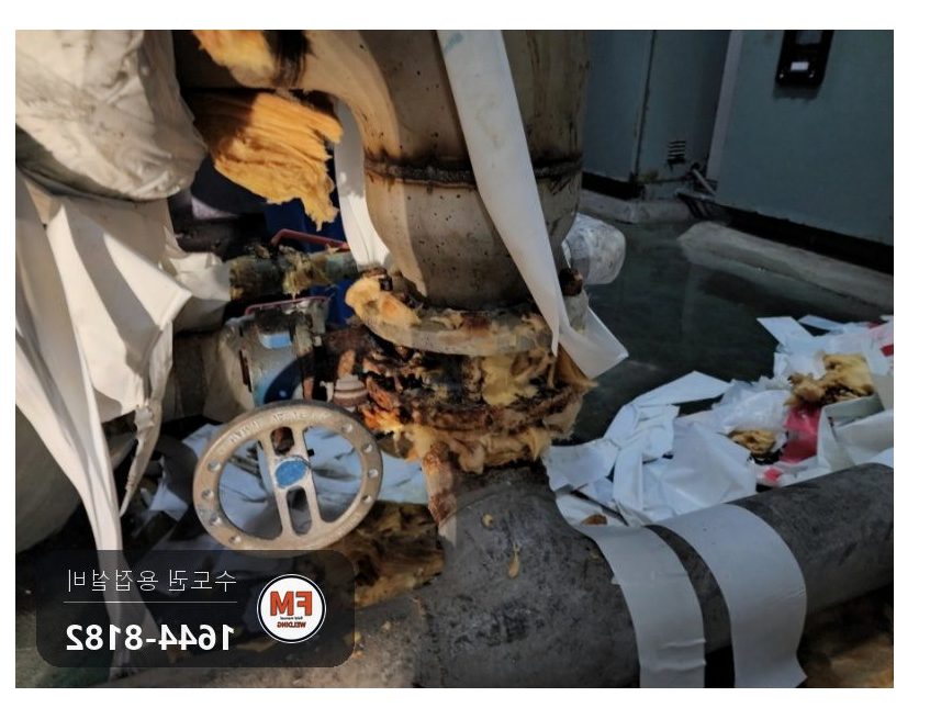소방서 훈련용 수영장 여과기 버터플라이밸브 교체 가스켓 정리