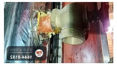 아파트 소화전 니플 부식 누수 교체 토치 각도 확보 용접