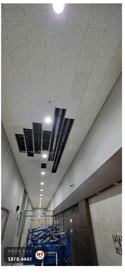 복도 천장 125A 소방배관 부식구간 제작 교체 알곤용접