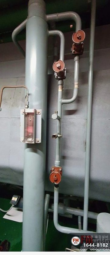 냉온수기 노후 배관 밸브 교체 알곤 부식 깊이 살 육성 보수