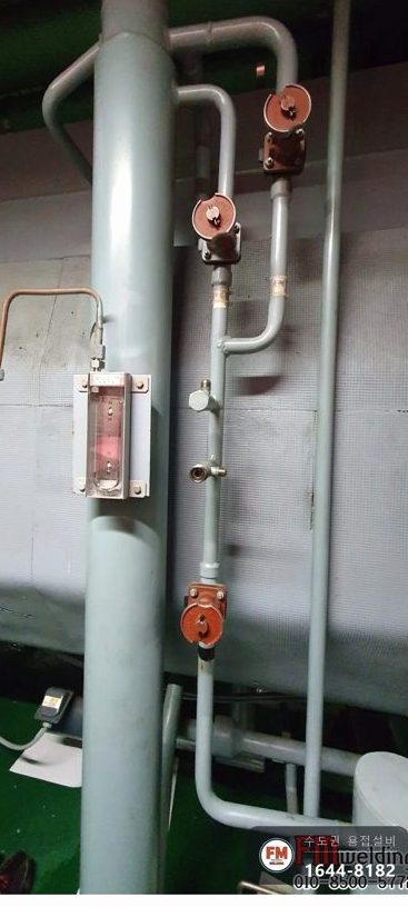 냉온수기 노후 배관 밸브 교체 알곤 부식 깊이 살 육성 보수