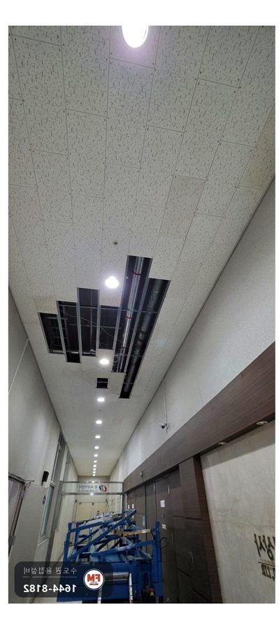 복도 천장 125A 소방배관 부식구간 제작 교체 알곤용접