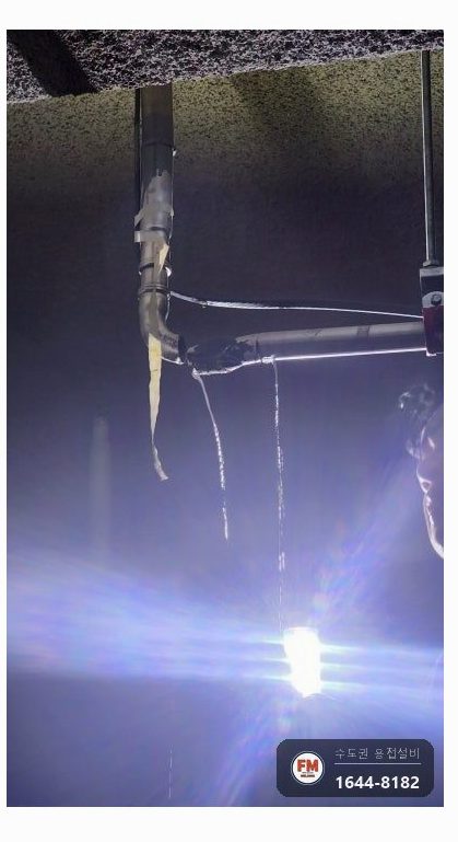주차장 천장 관리소 화장실 급수배관 SR 압착 누수 엘보 소켓 교체