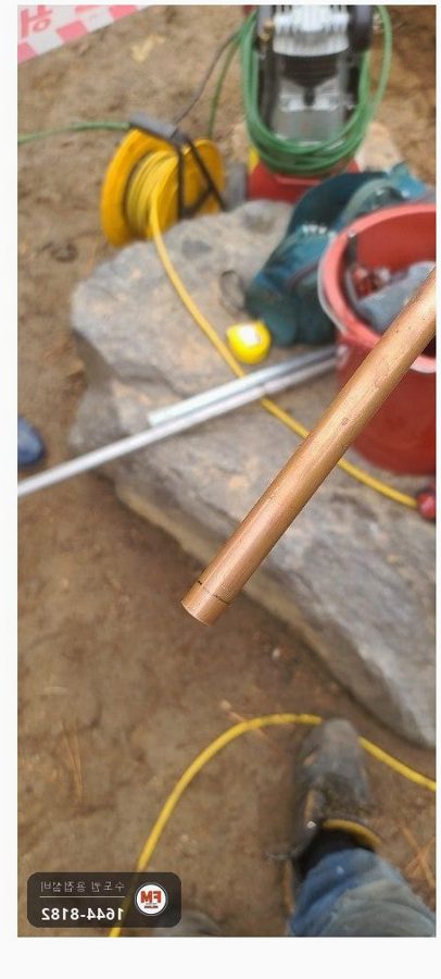 대학 운동장 계수대 매립 급수 동배관 알곤 용접 밸브 설치