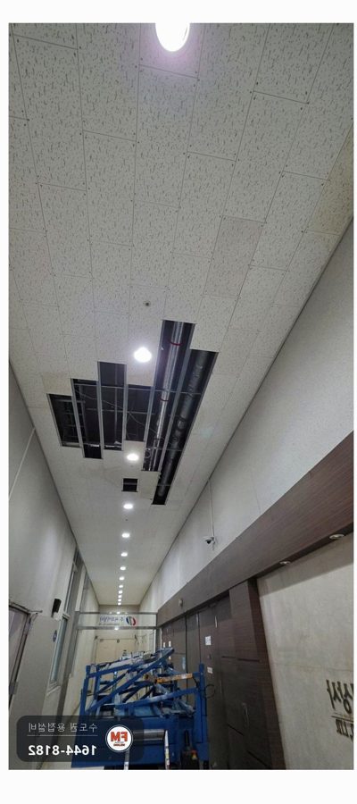 복도 천장 125A 소방배관 부식구간 제작 교체 알곤용접