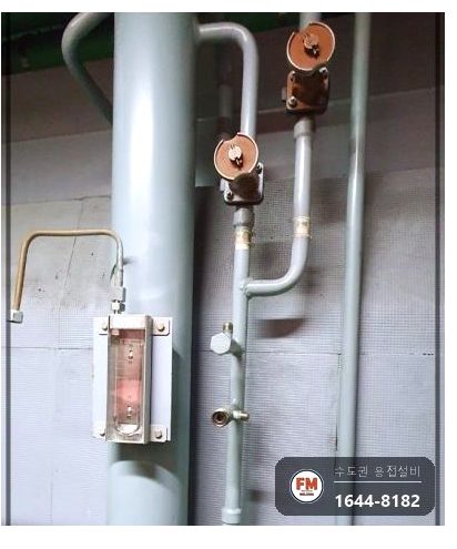 냉온수기 배관 밸브부식 절단교체 알곤용접 질소검사 보수